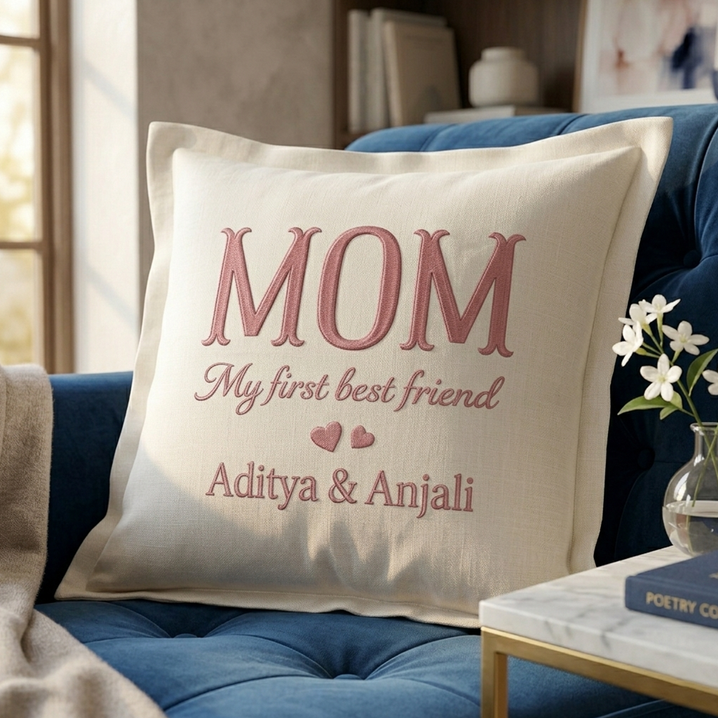 Cushion Cover with Customizable Names
