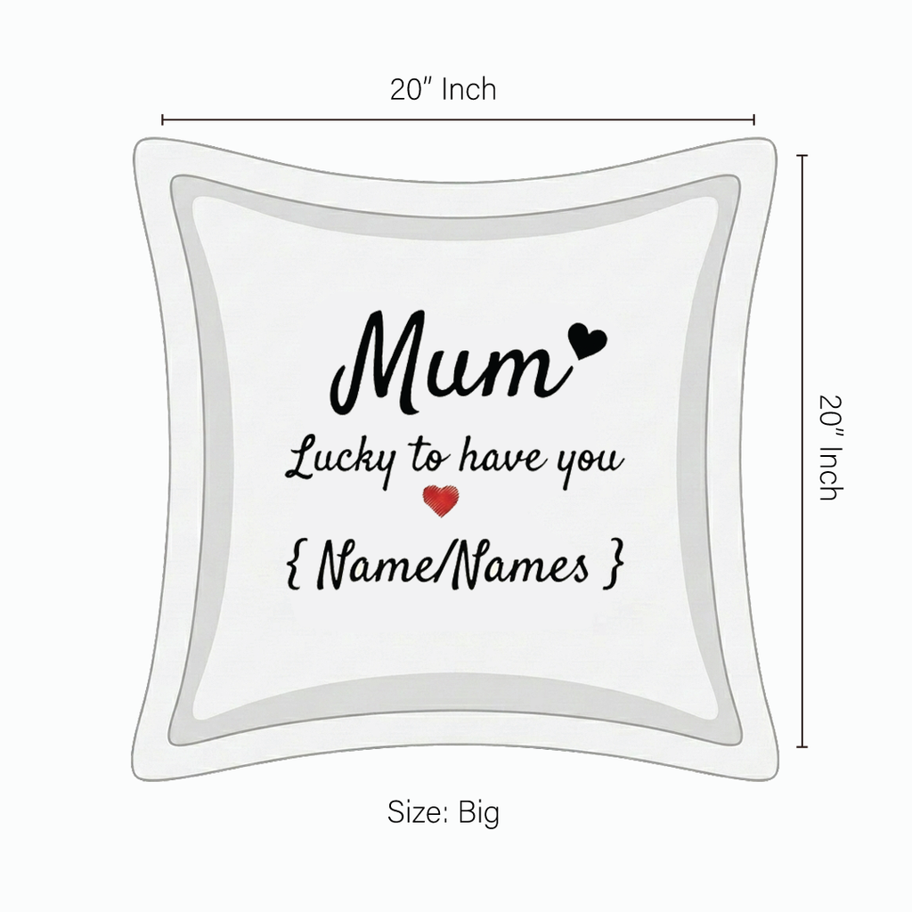 Cushion Cover with Customizable Names