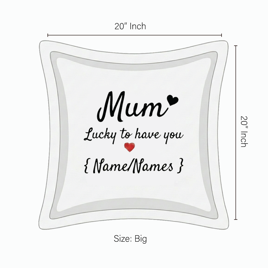 Cushion Cover with Customizable Names