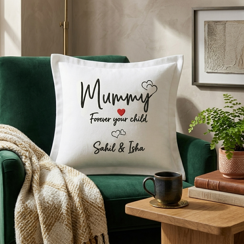Cushion Cover with Customizable Names