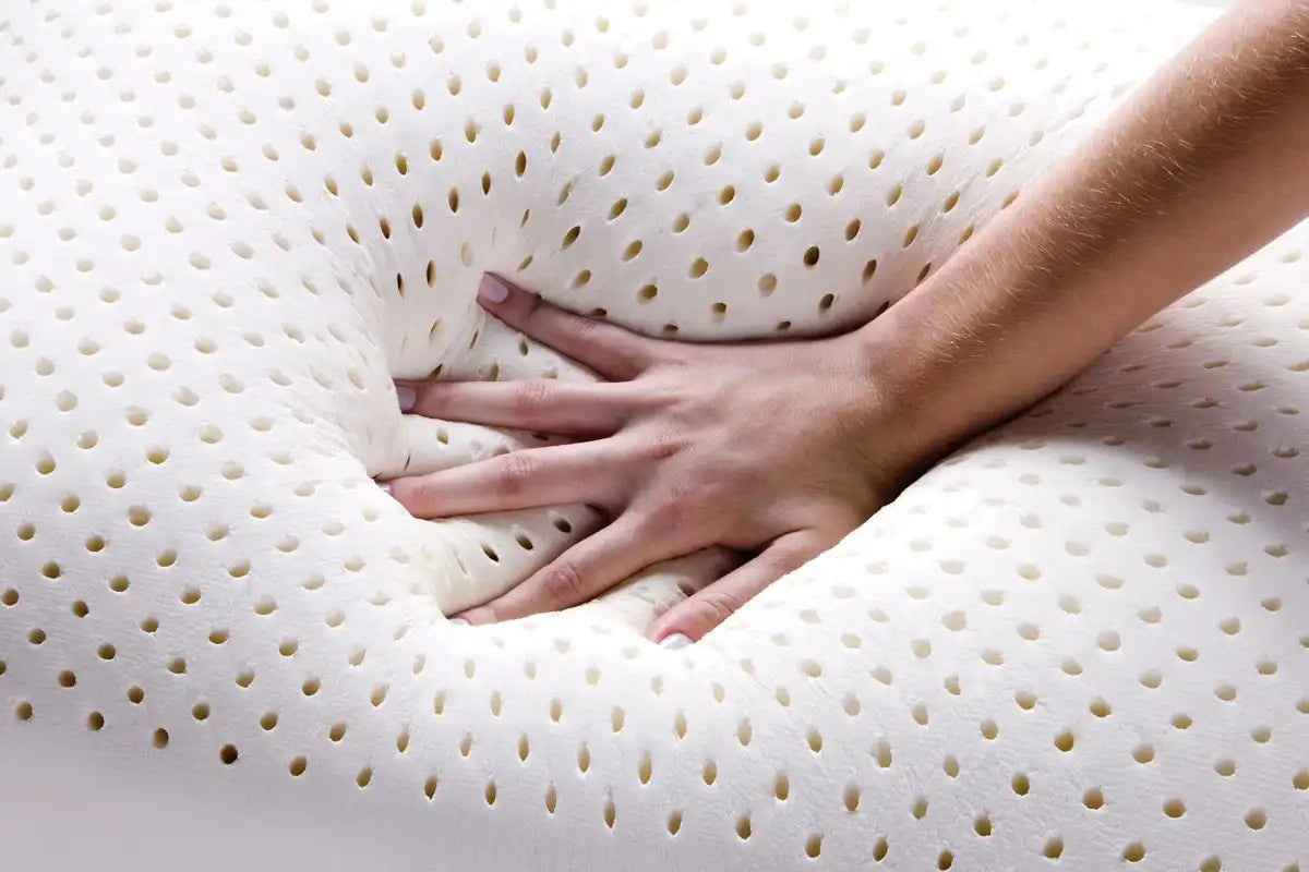 Breathable natural latex foam used in ergonomic pillow