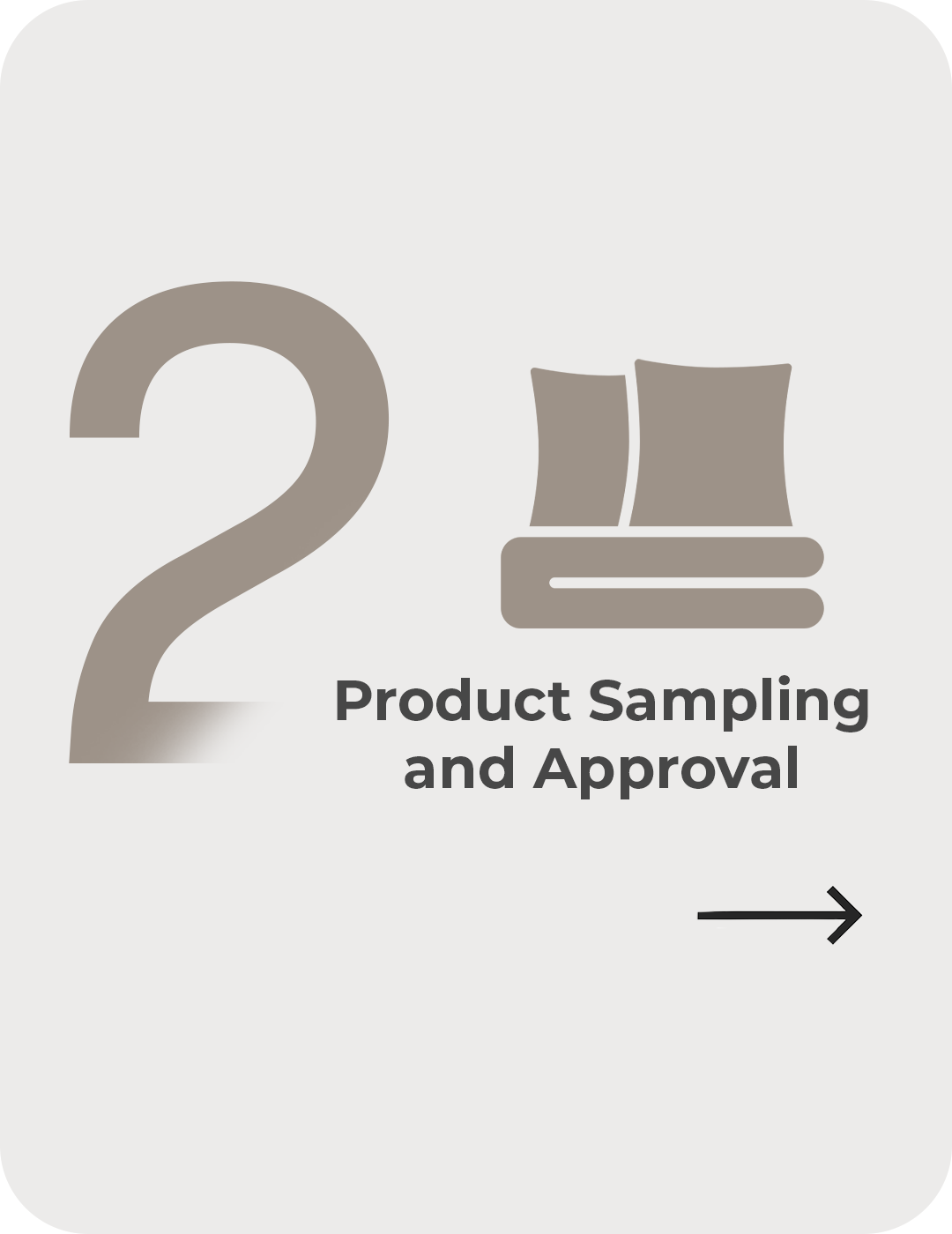 Step 2 product sampling and approval process for quality verification before production
