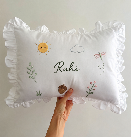 Baby Pillow Cover | Fairy Garden