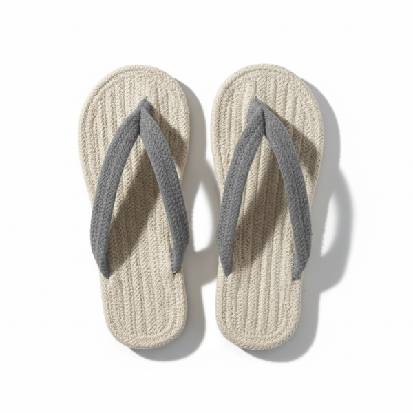Sohum V Strap Cotton Braided Slippers