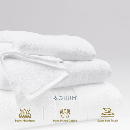 Sohum Cotton White Towel