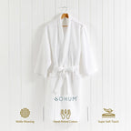 Bath Robe Waffle White