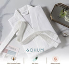 Bath Robe Waffle White